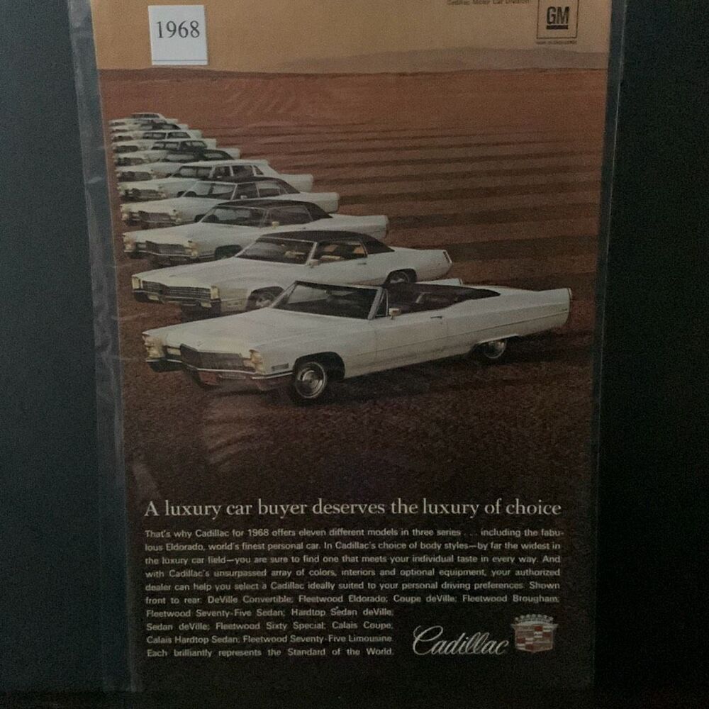 Vintage 1968 Cadillac Eldorado Fleetwood Ad Advertisement